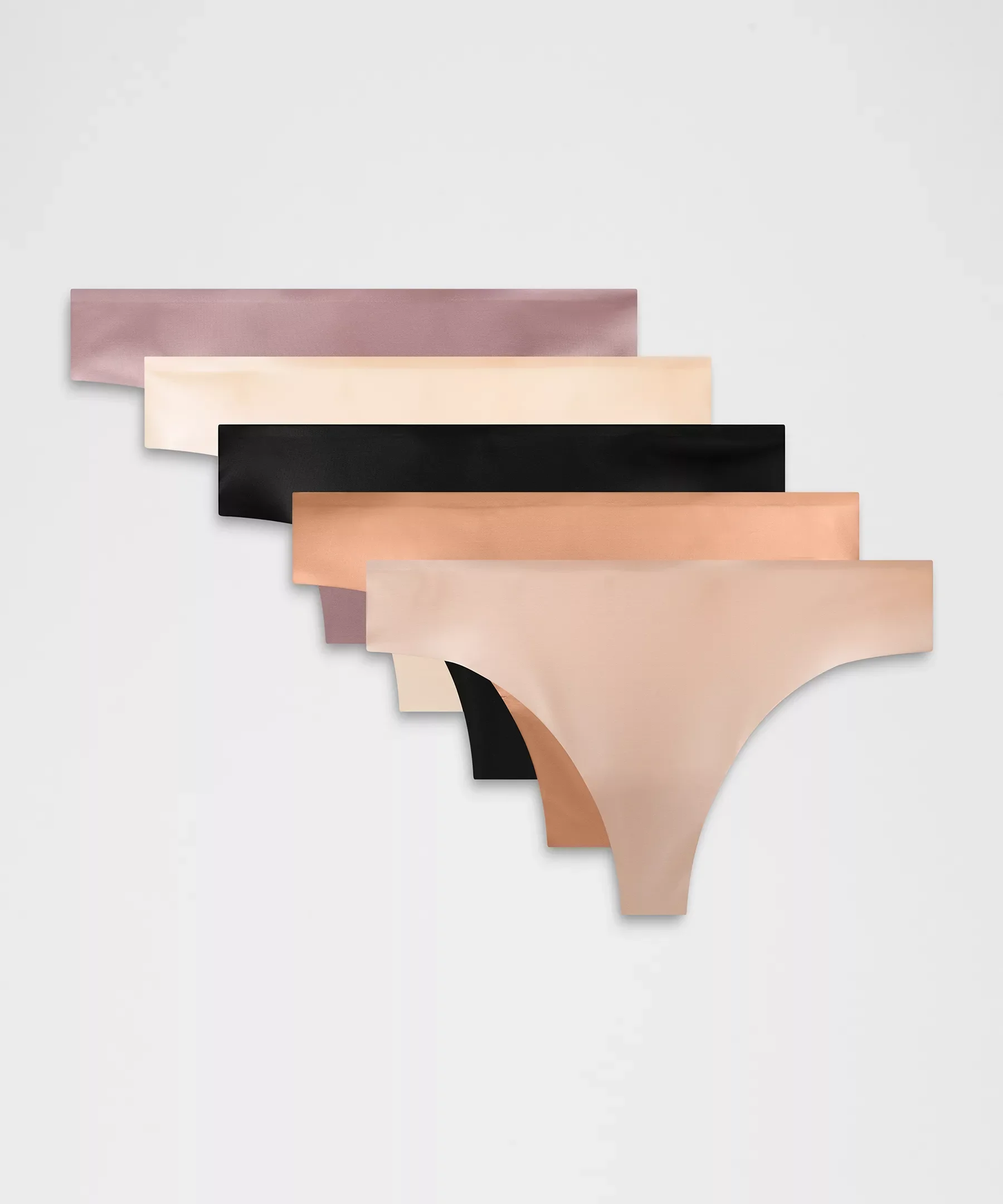 InvisiWear Mid-Rise Thong Underwear *5 Pack - 1