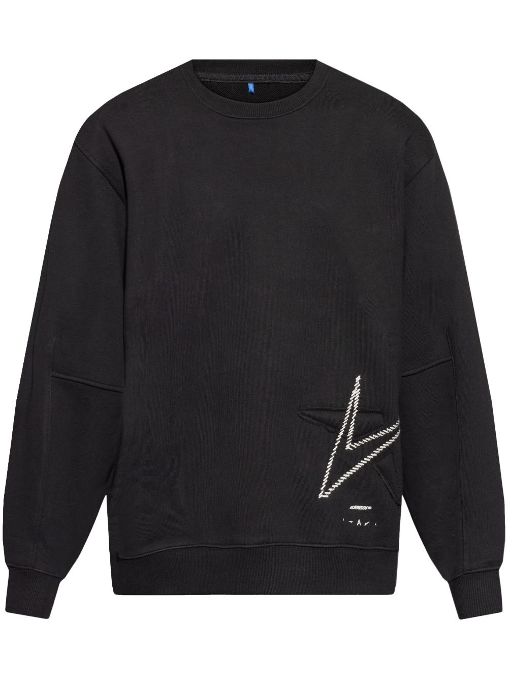 logo embroidered crew neck sweater - 1