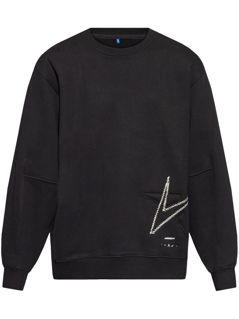 logo embroidered crew neck sweater 1