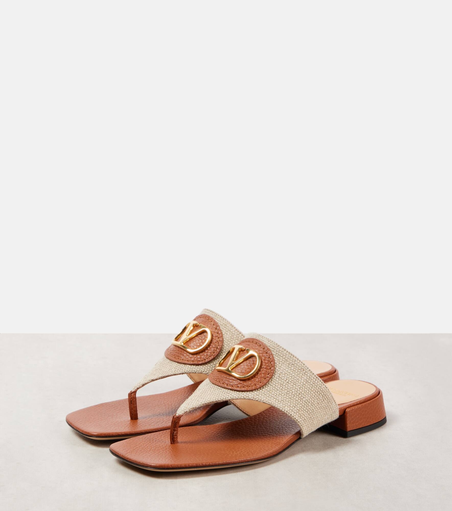 VLogo Signature canvas thong sandals - 4