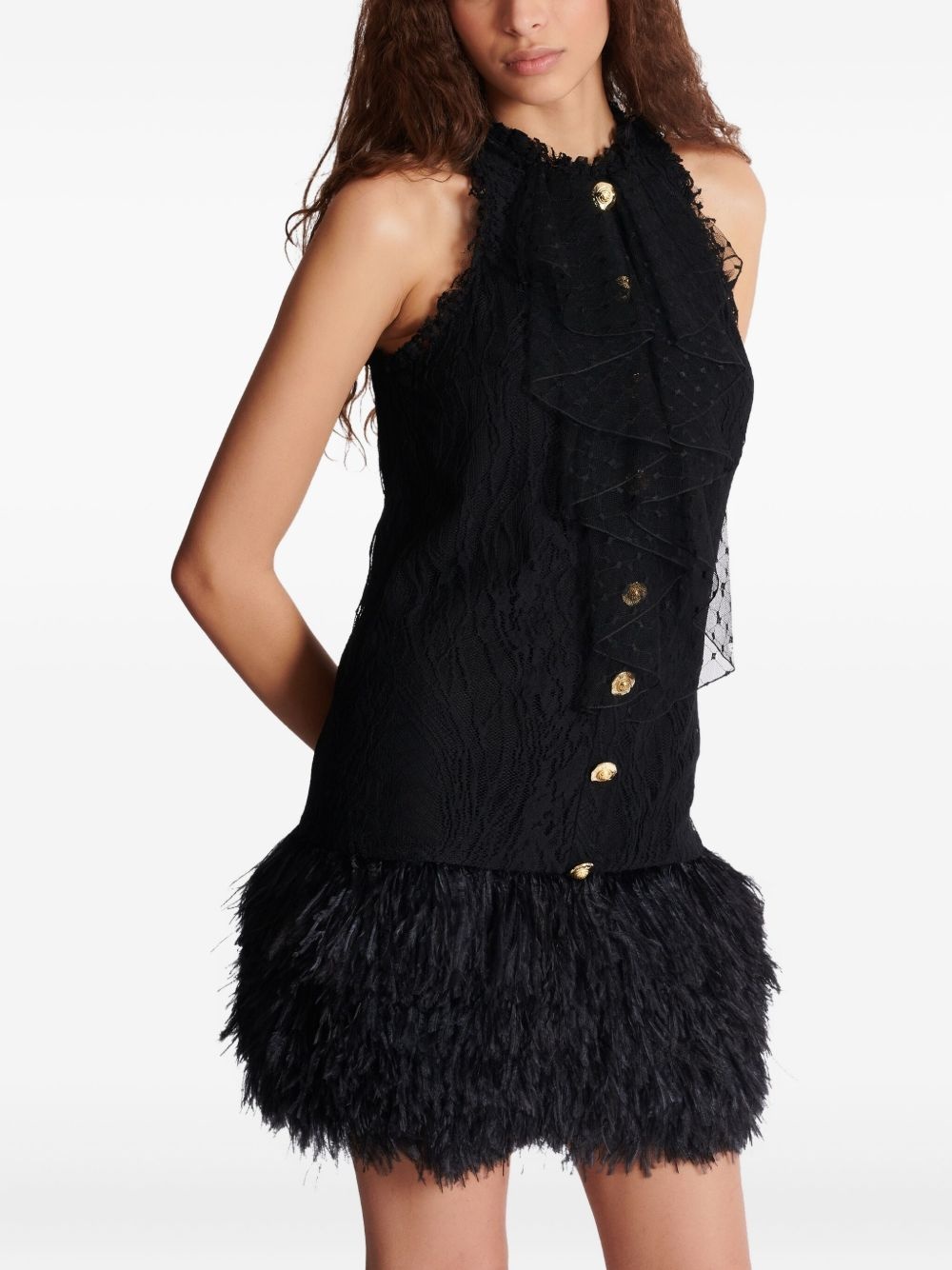 lace-embellished dress - 6