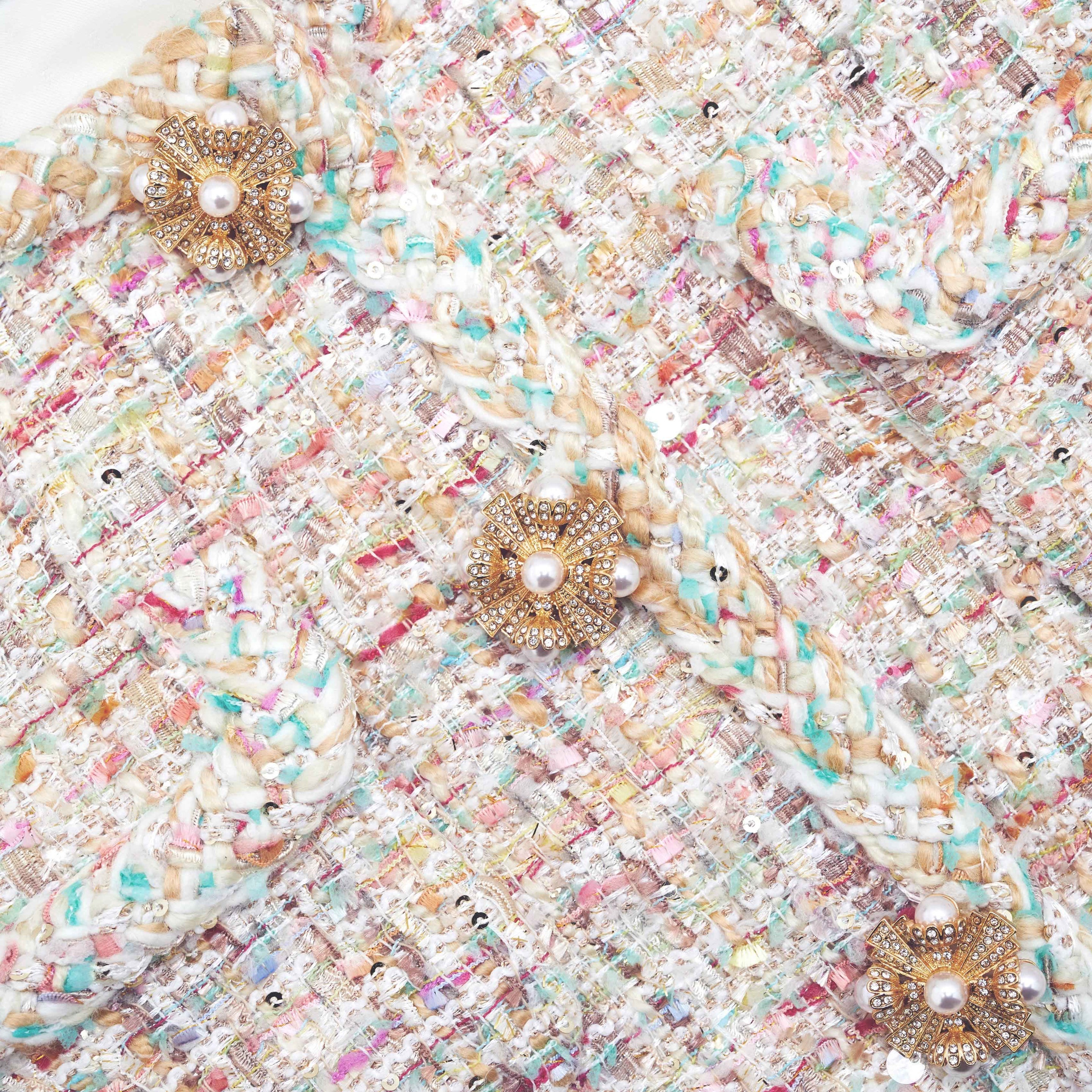 Pastel Boucle Boxy Jacket - 5