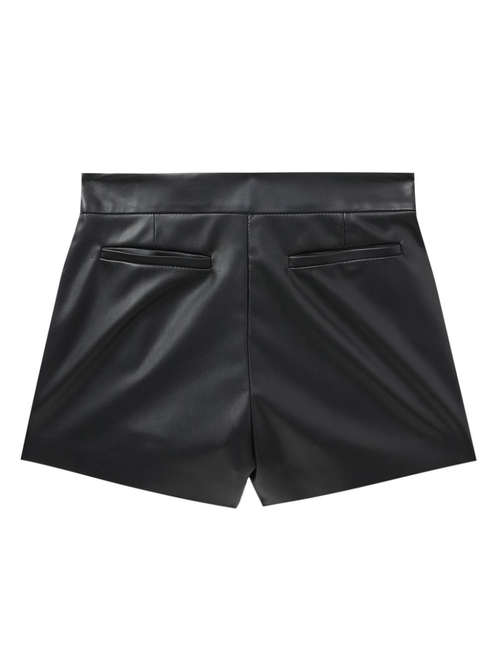 faux-leather short shorts - 6