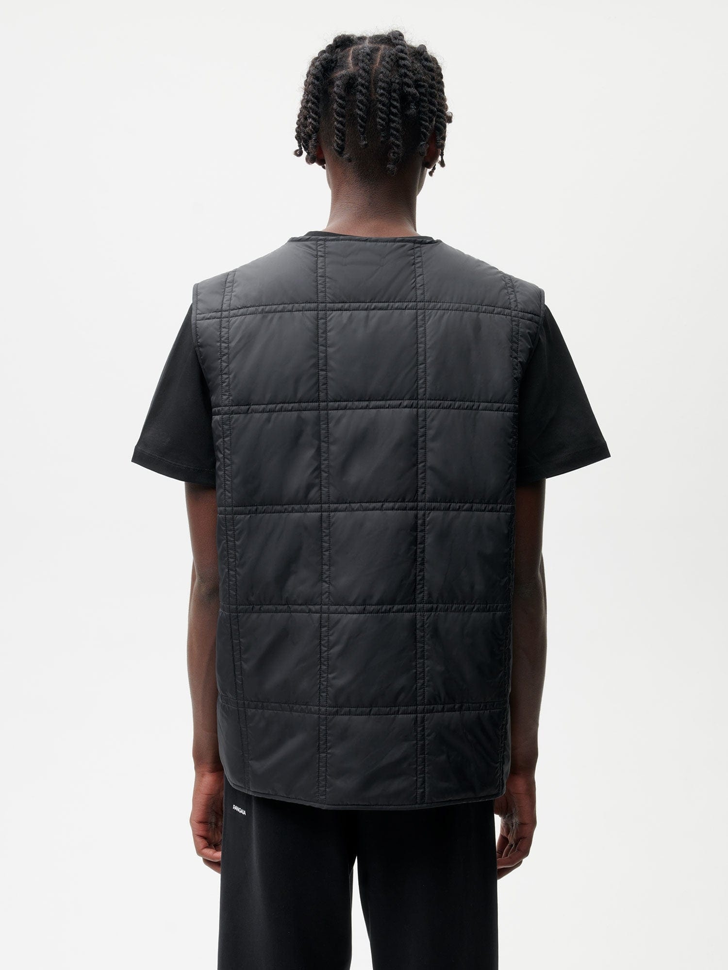 Mens Flower-Warmth Quilted Gilet - Black - 3