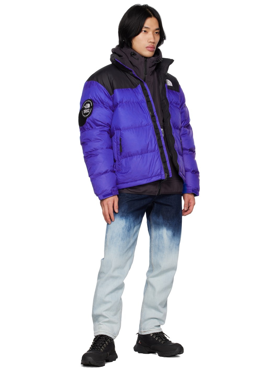 Blue '92 Retro Anniversary Nuptse Down Jacket - 4