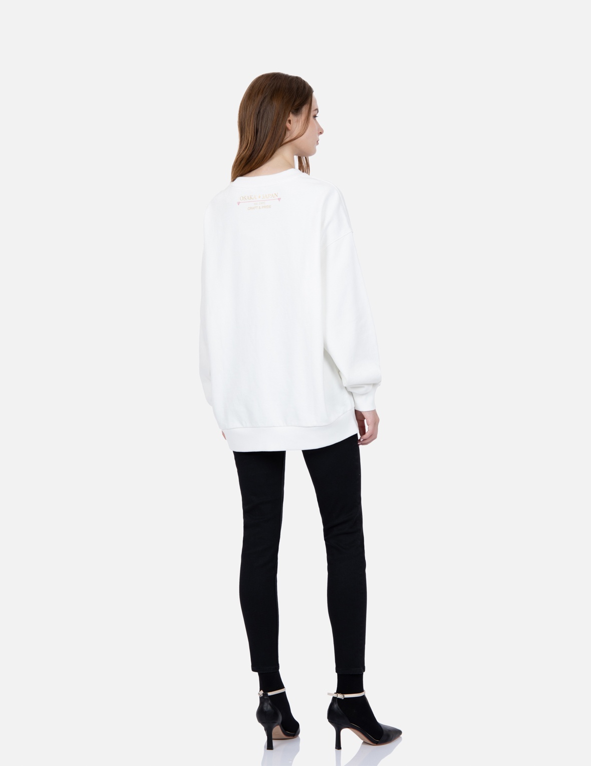 KOI PRINT AND SEAGULL EMBROIDERY SUPER HIGH-WAIST SKINNY JEANS - 3