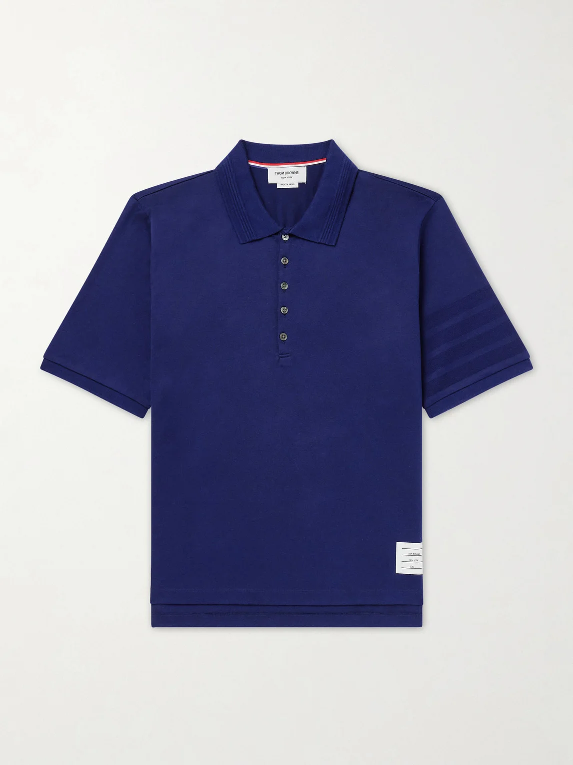 Striped Logo-Appliqué Cotton-Jersey Polo Shirt - 1