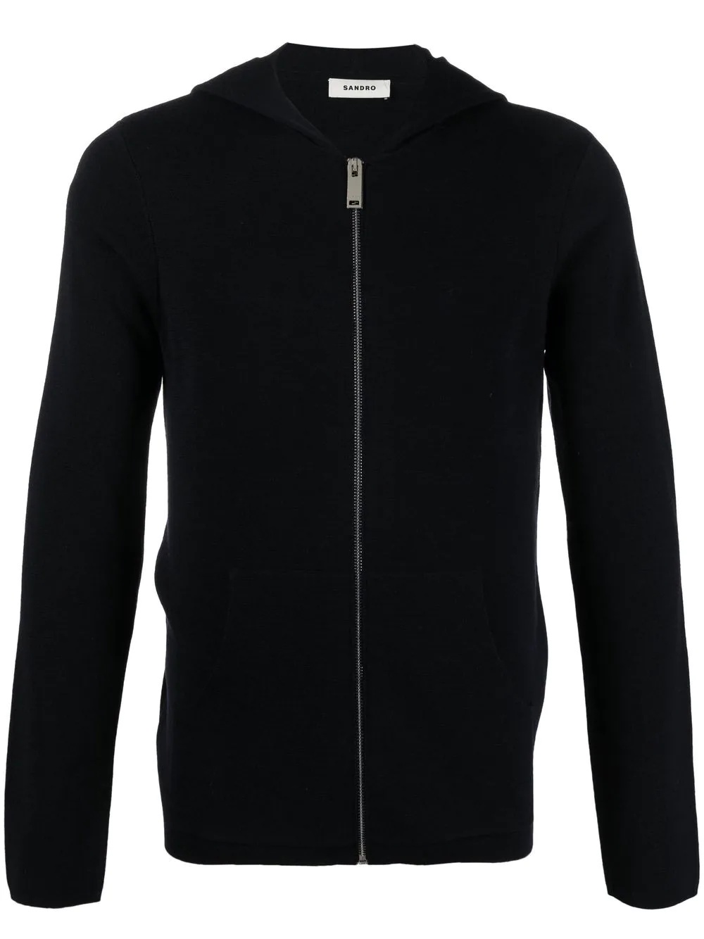 zip-up hooded cardigan - 1