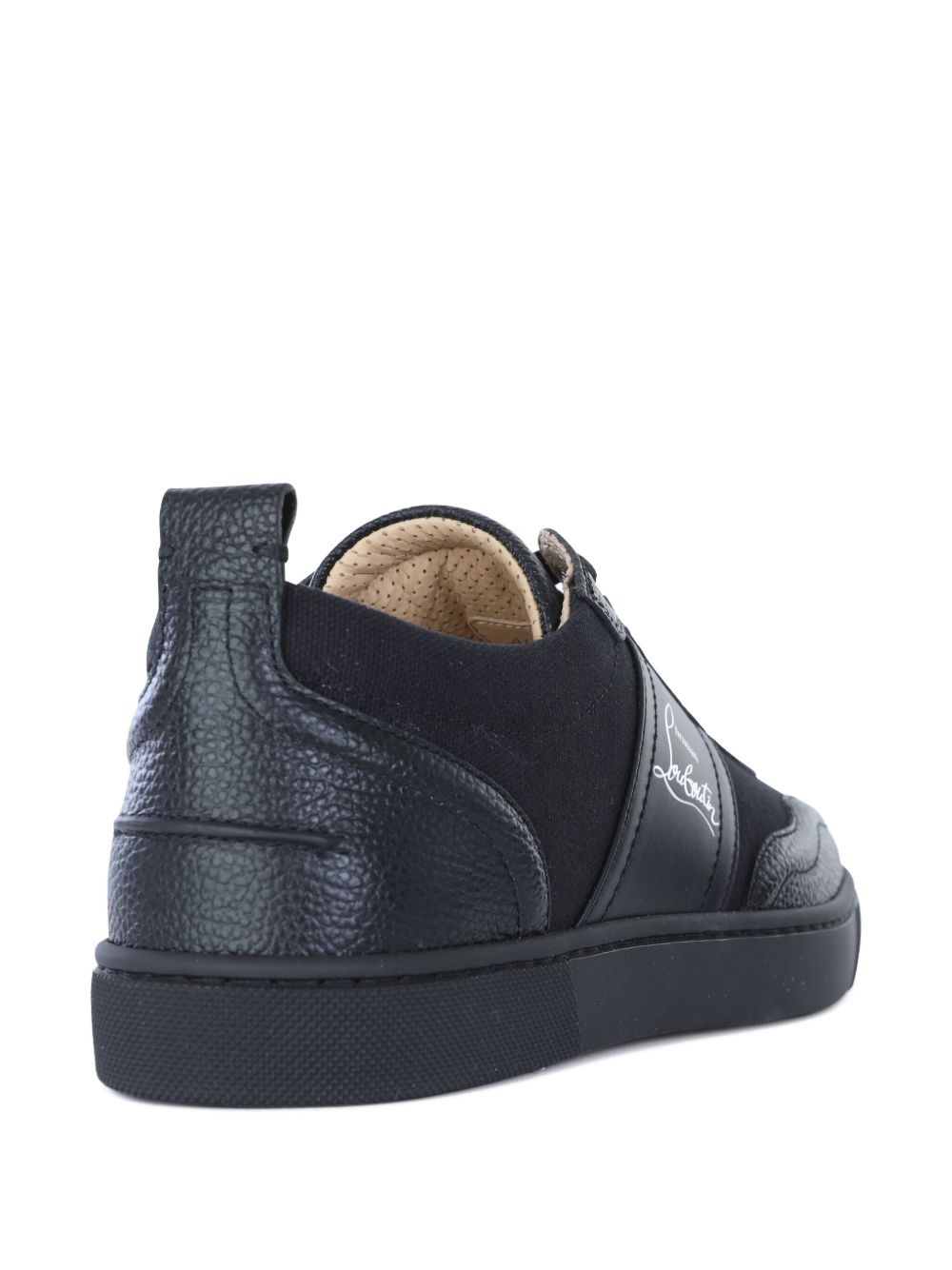 leather panelled sneakers - 3