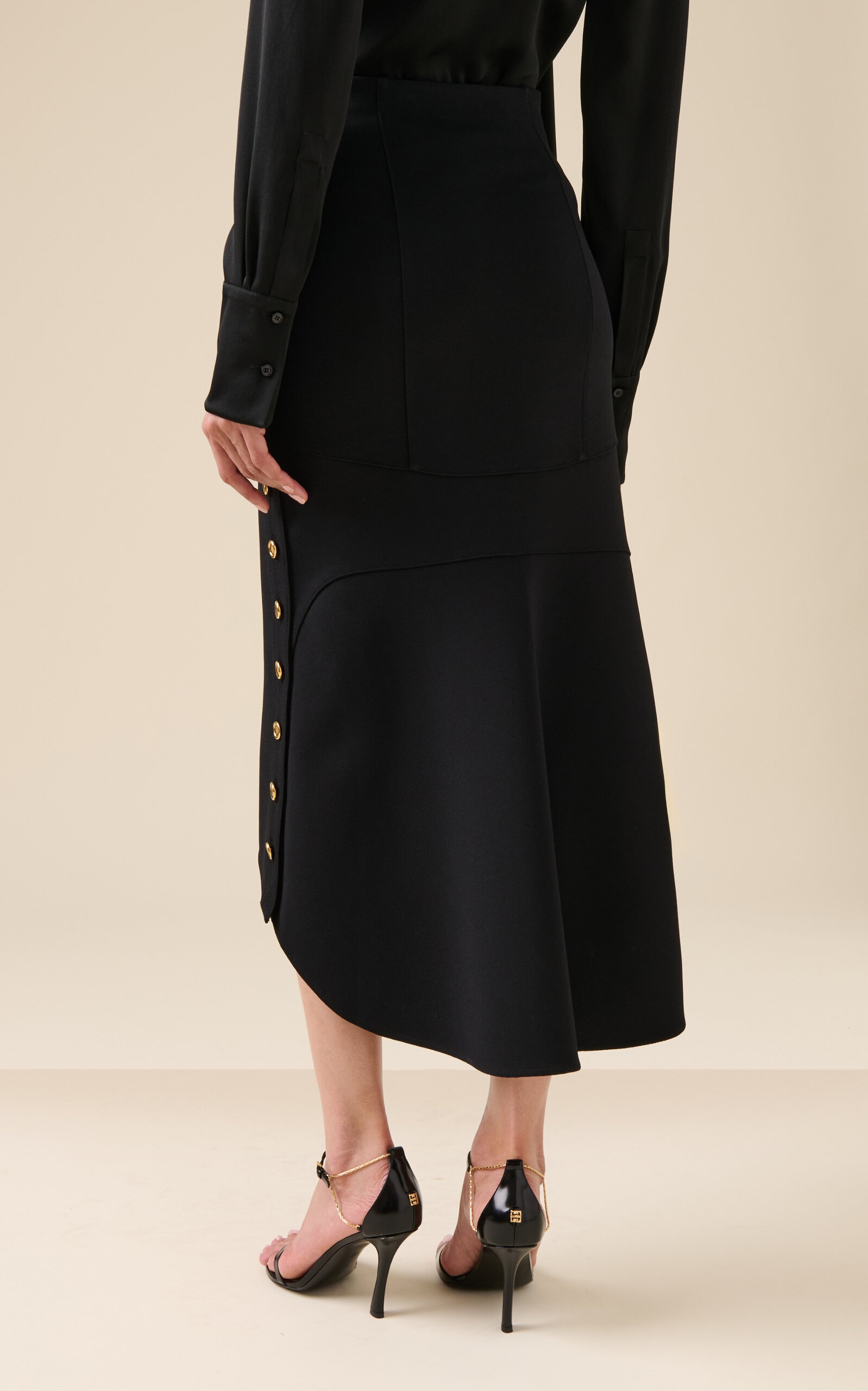 ジバンシィ Givenchy Cotton Midi Skirt Givenchy High-Rise Midi Skirt black | REVERSIBLE