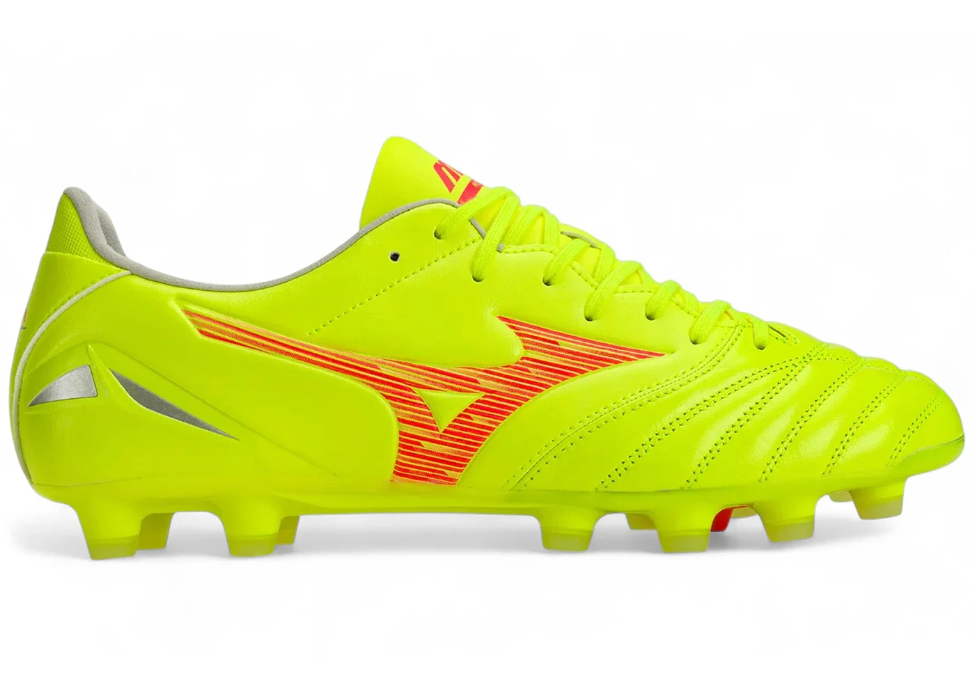Mizuno Morelia Neo IV Pro MD Safety Yellow Fiery Coral Galaxy Silver - 1