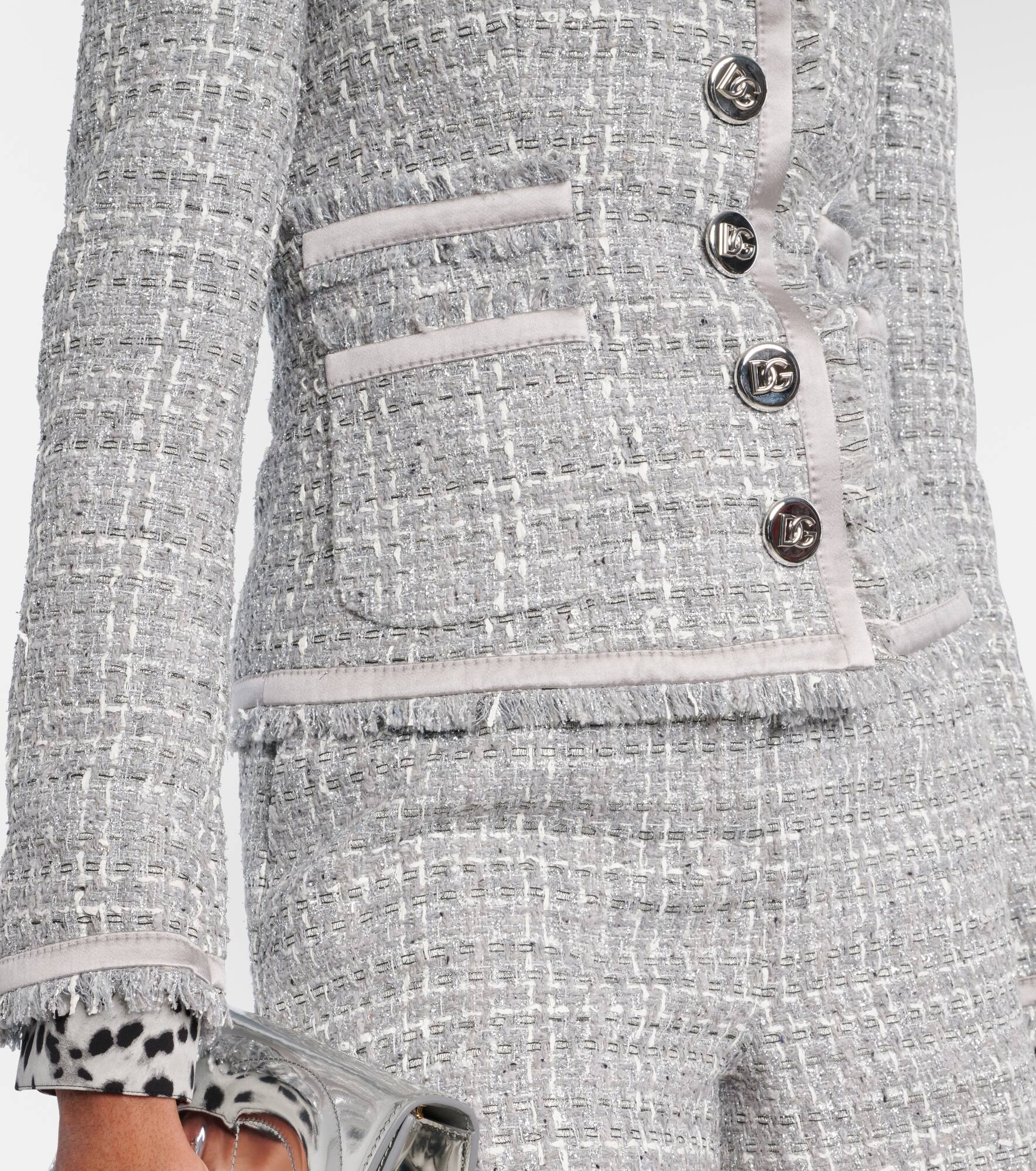 Lamé bouclé jacket - 5