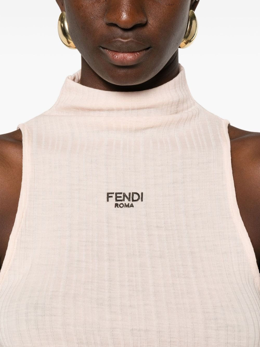ribbed mock-neck top - 5