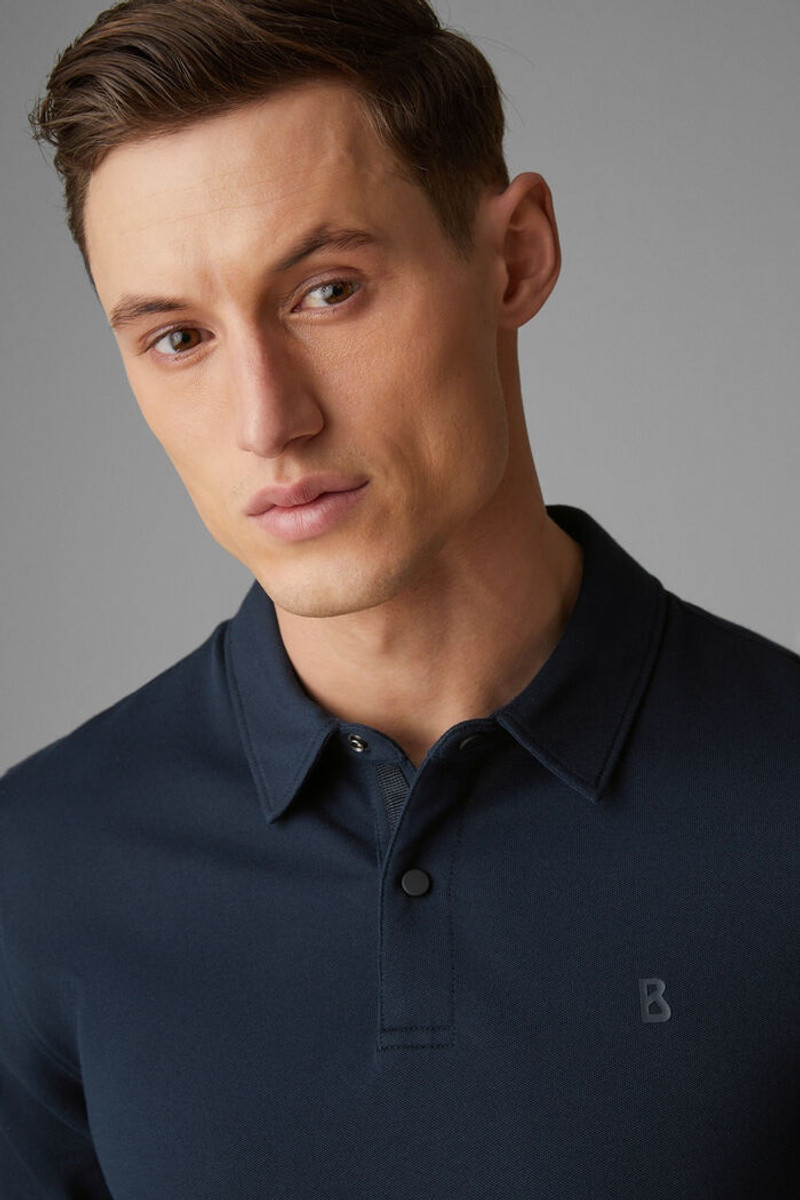 Timo Piqué polo shirt in Navy blue 4