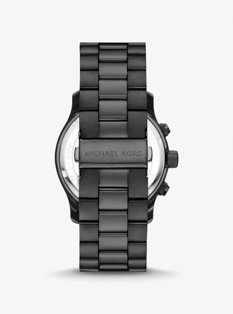 Oversized Runway Black-Tone Watch 3