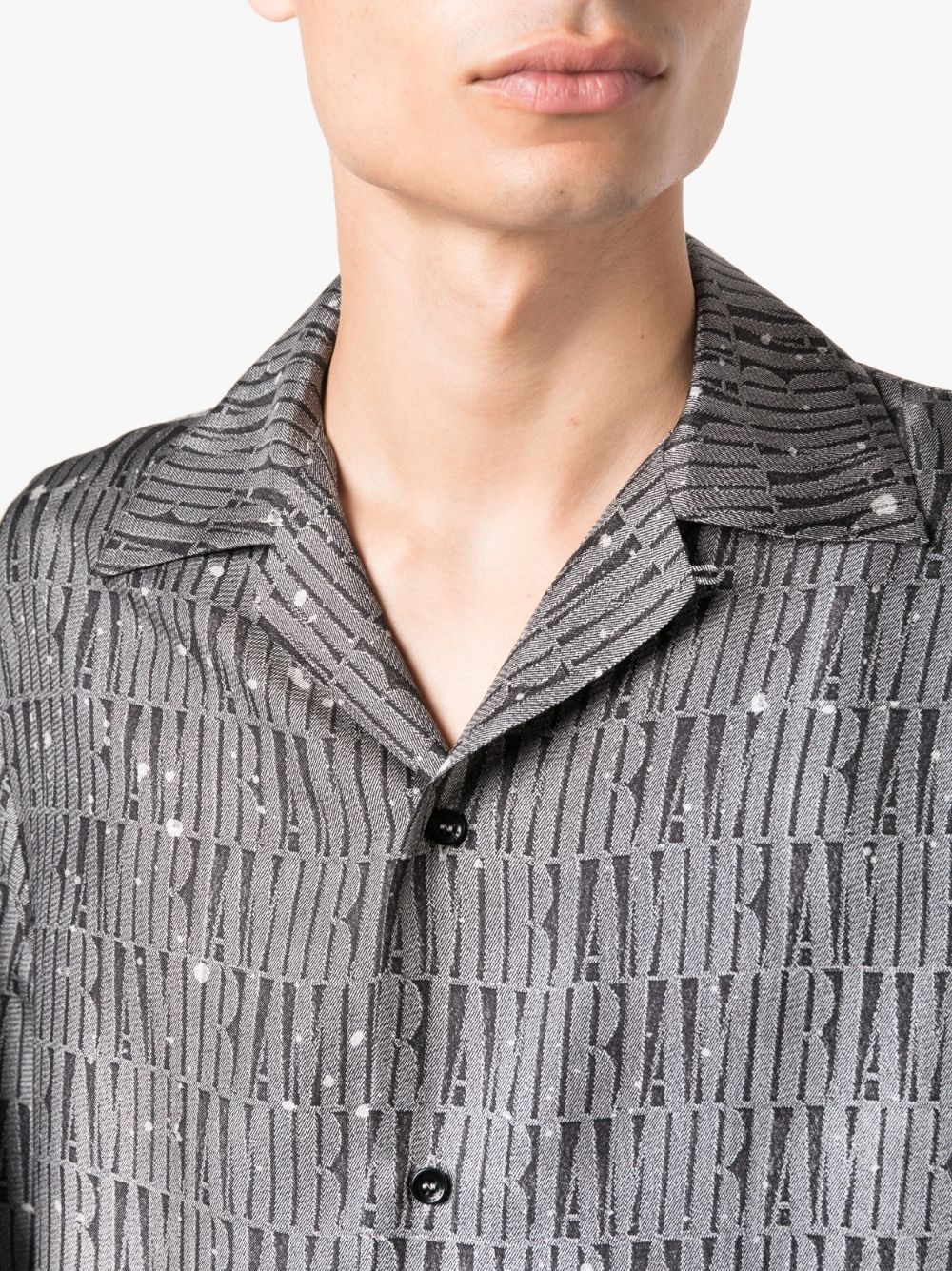 gradient-effect jacquard silk shirt - 5