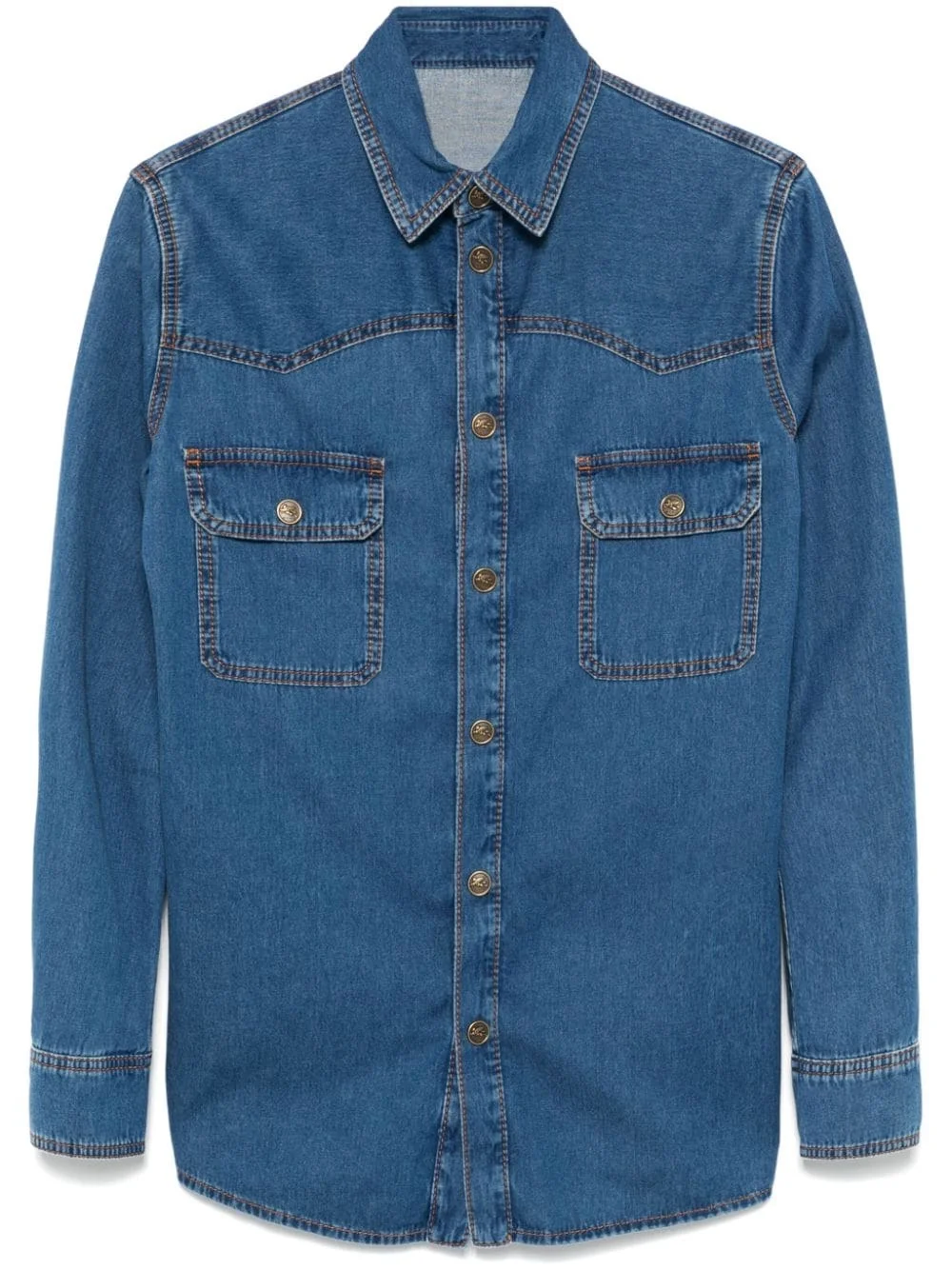 motif-embroidered shirt - 1