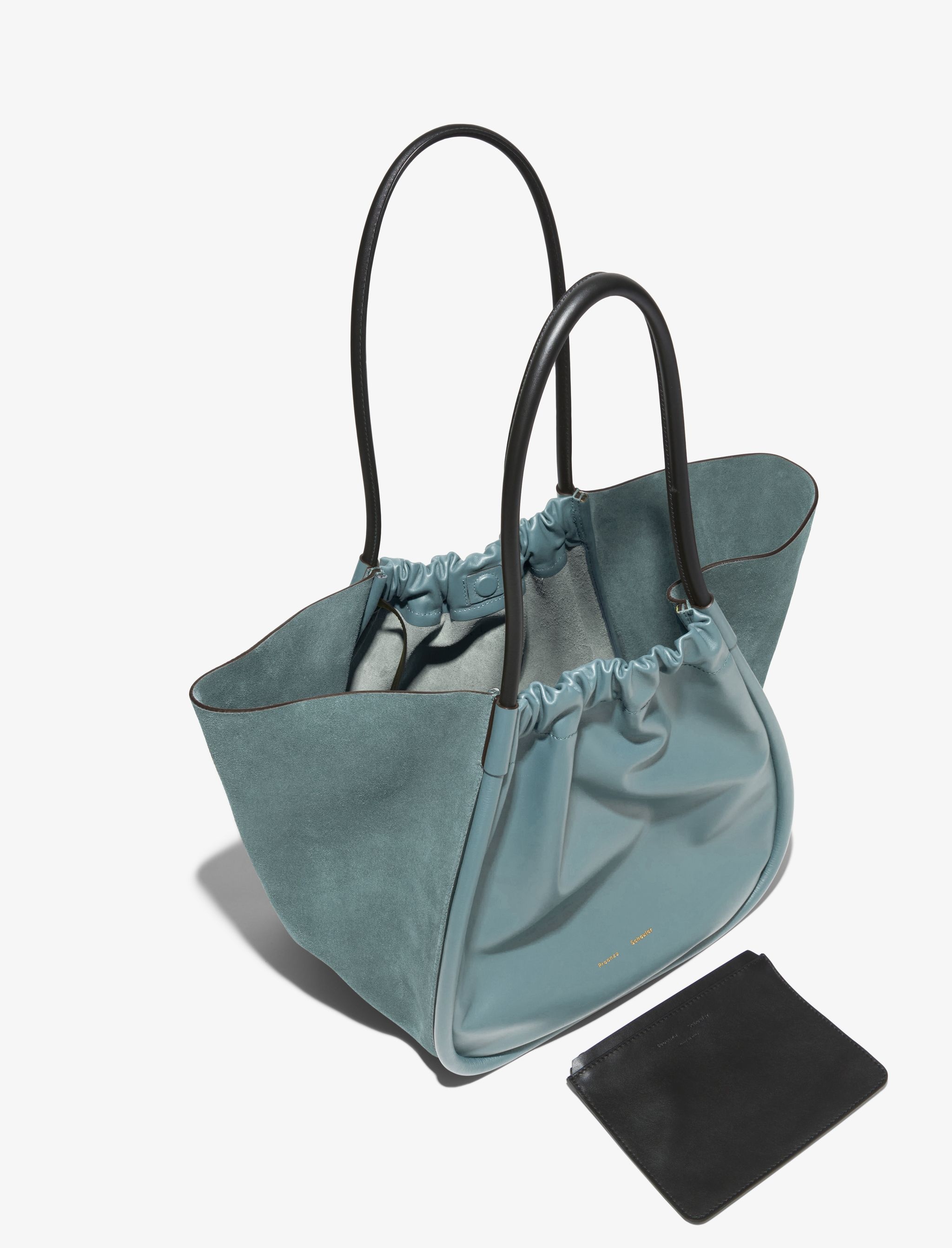 Xl Suede Ruched Tote - 5