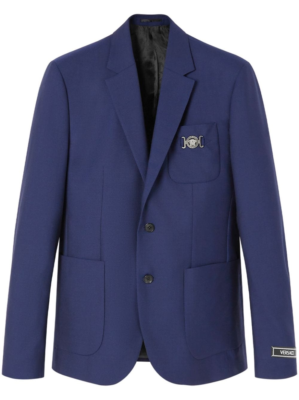 Medusa Head single-breasted wool blazer - 1