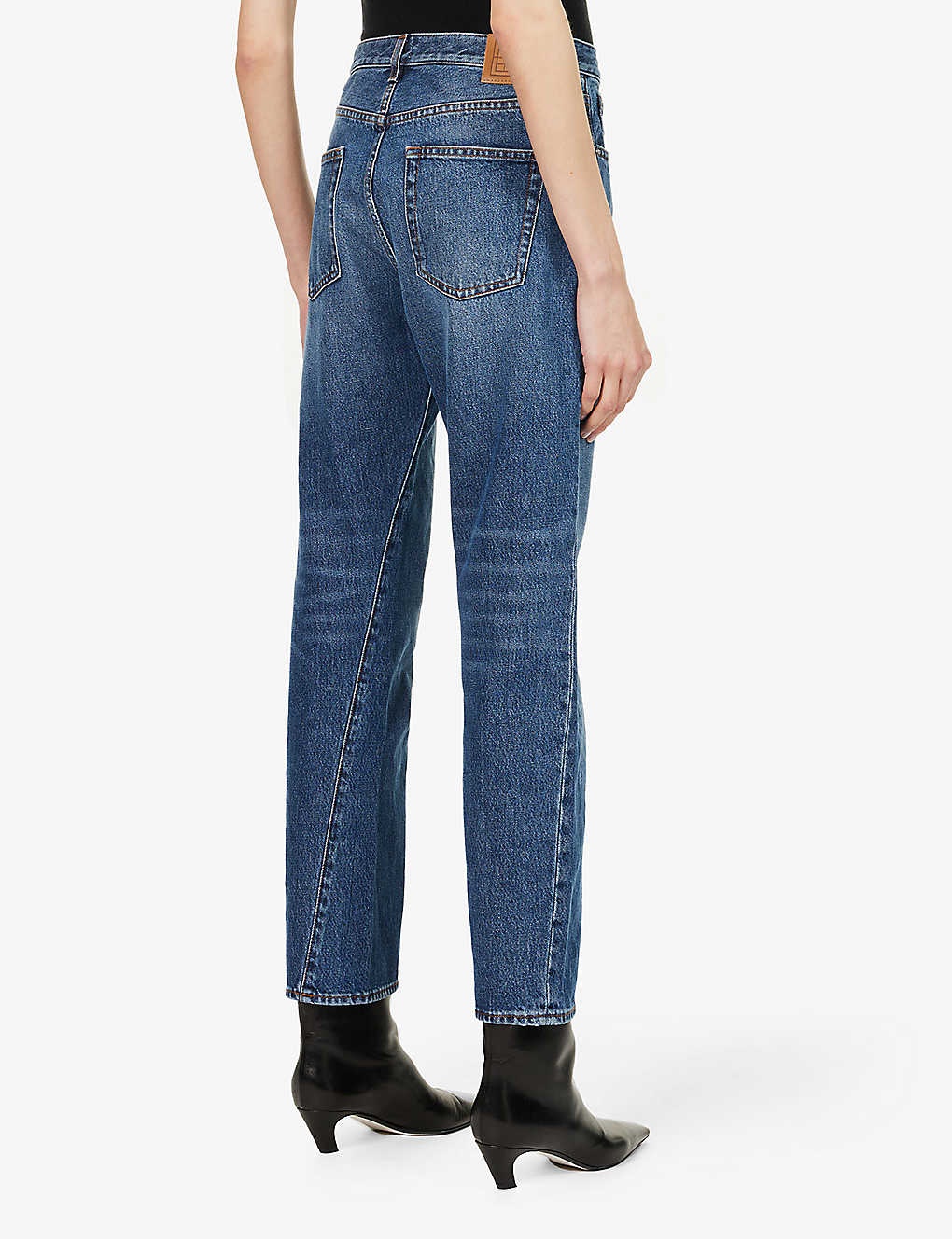 Twisted Seam high-rise straight-leg organic-denim jeans - 4