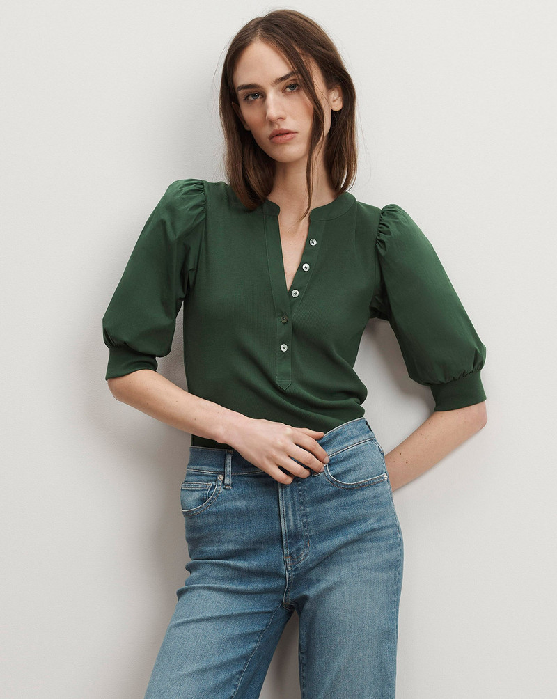 VERONICA BEARD CORALEE PUFF-SLEEVE TOP outlook