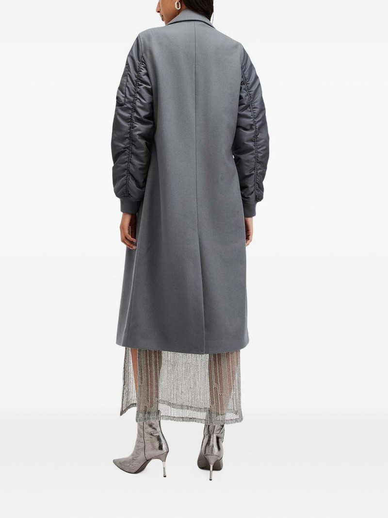 Paulah bomber-sleeve double-breasted coat 4