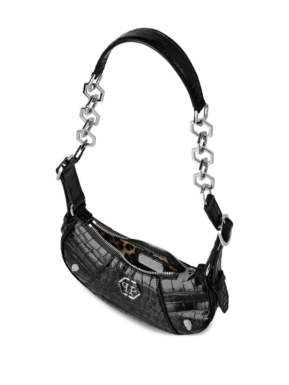 logo-plaque shoulder bag - 3