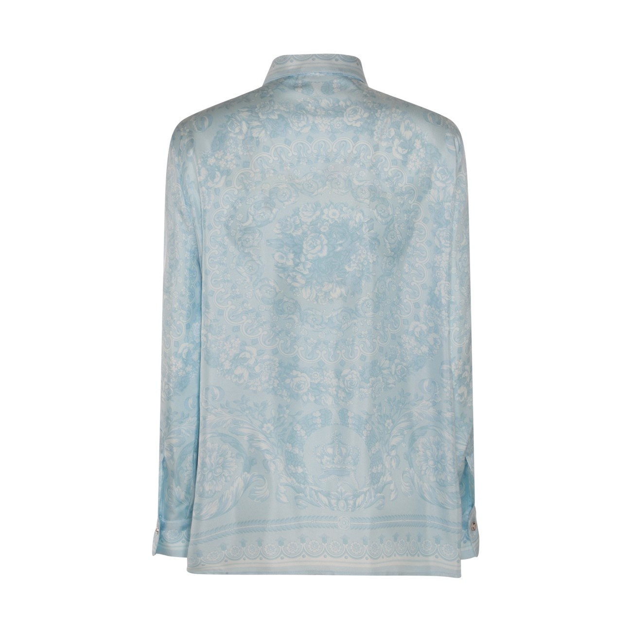 pale blue silk shirt - 2