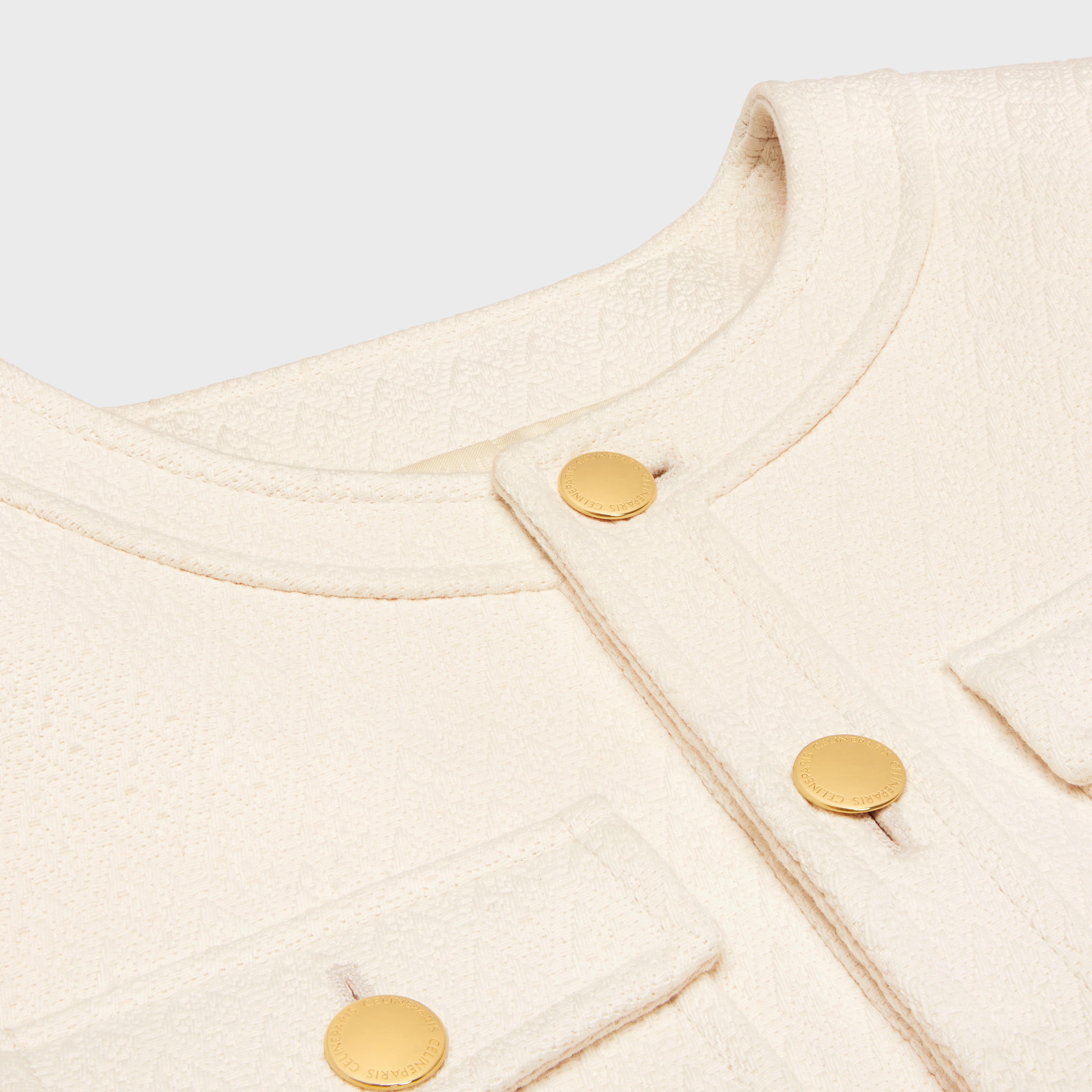 ◆CELINE◆ DANI JACKET IN BOUTIS COTTON ジャケット DANI JACKET IN BOUTIS COTTON - CREME | CELINE