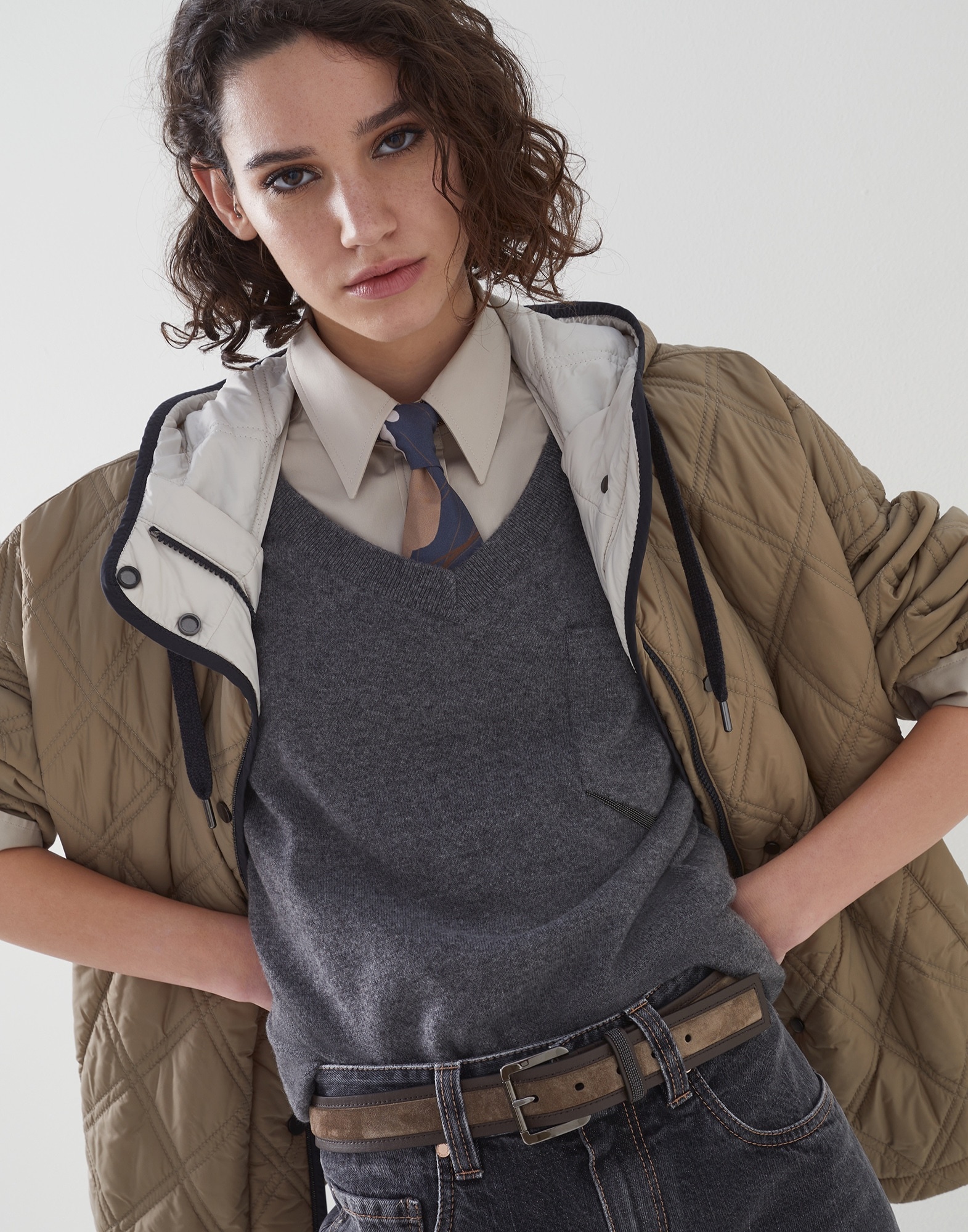 Nylon parka with Themore® padding and shiny trim - 4
