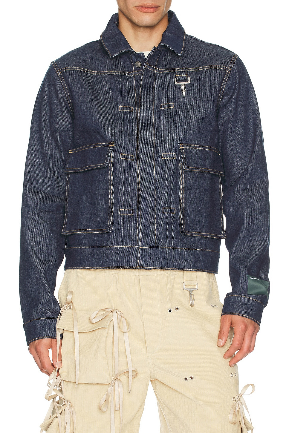 Concealed Button Trucker Jacket - 4