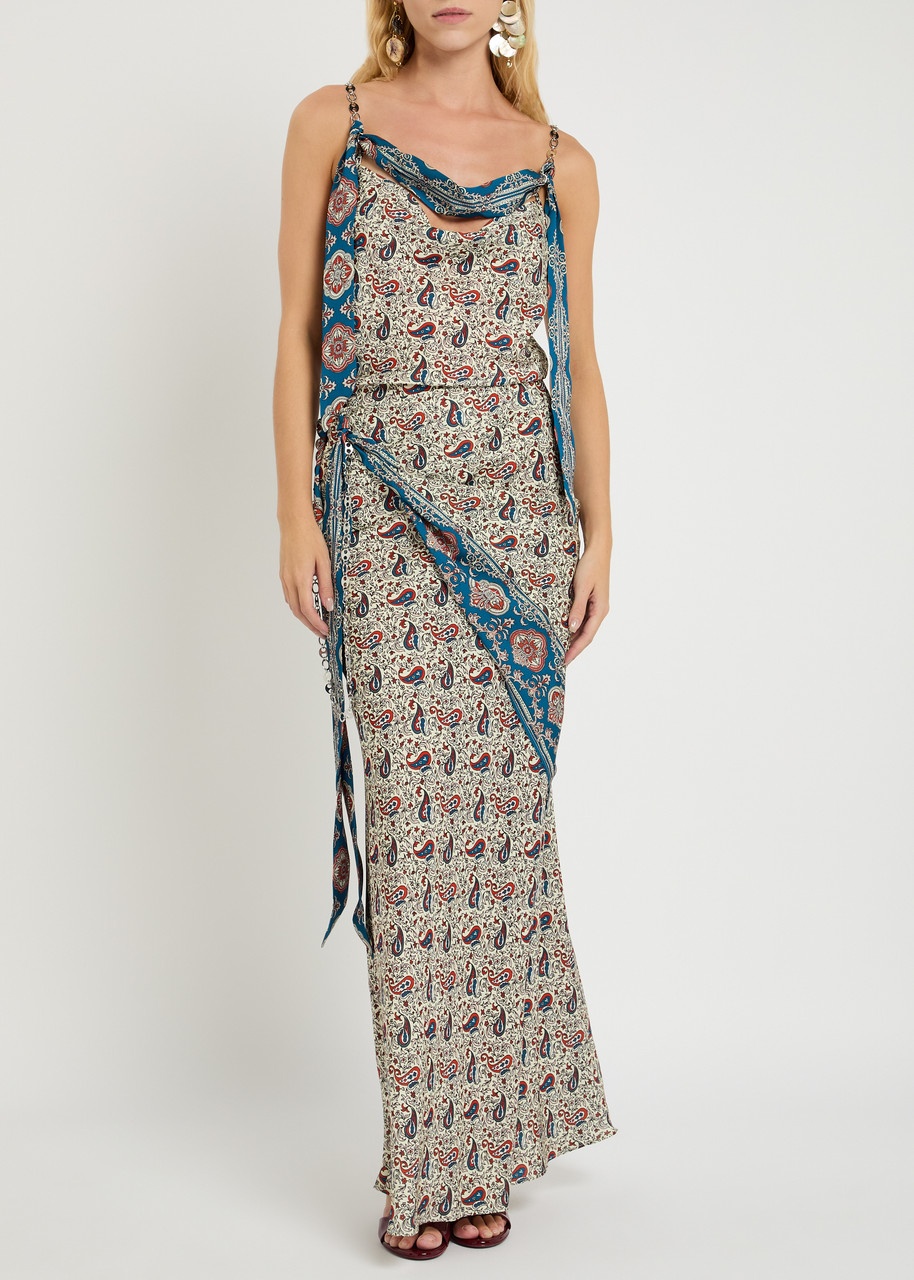 Rabanne Paisley Satin top - 4