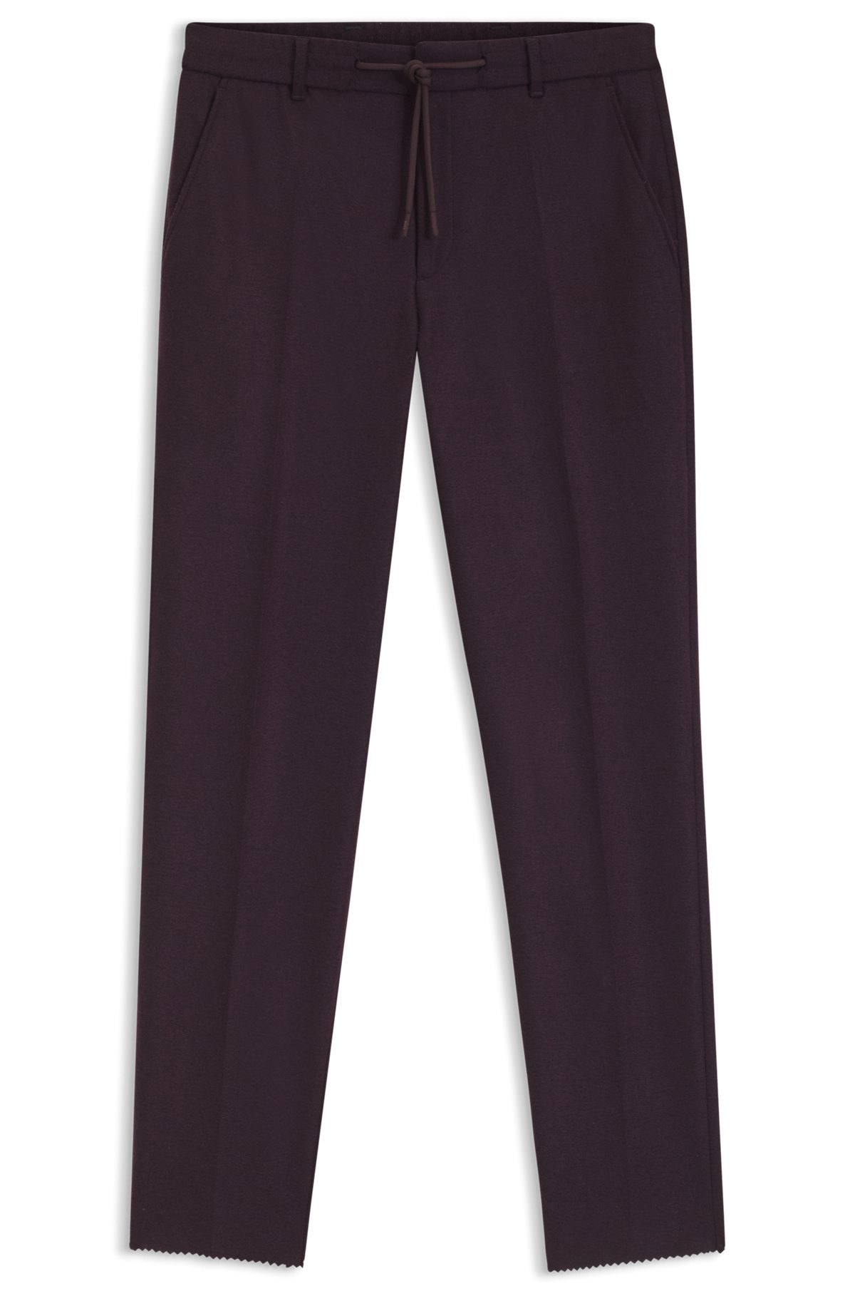 TAPERED-FIT TROUSERS IN BRUSHED STRETCH FLANNEL - 1