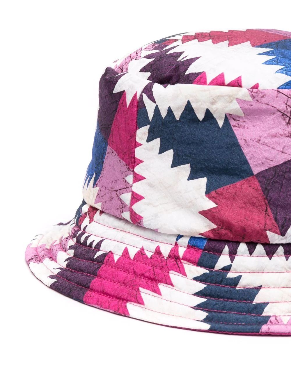 colour block-print bucket hat - 2