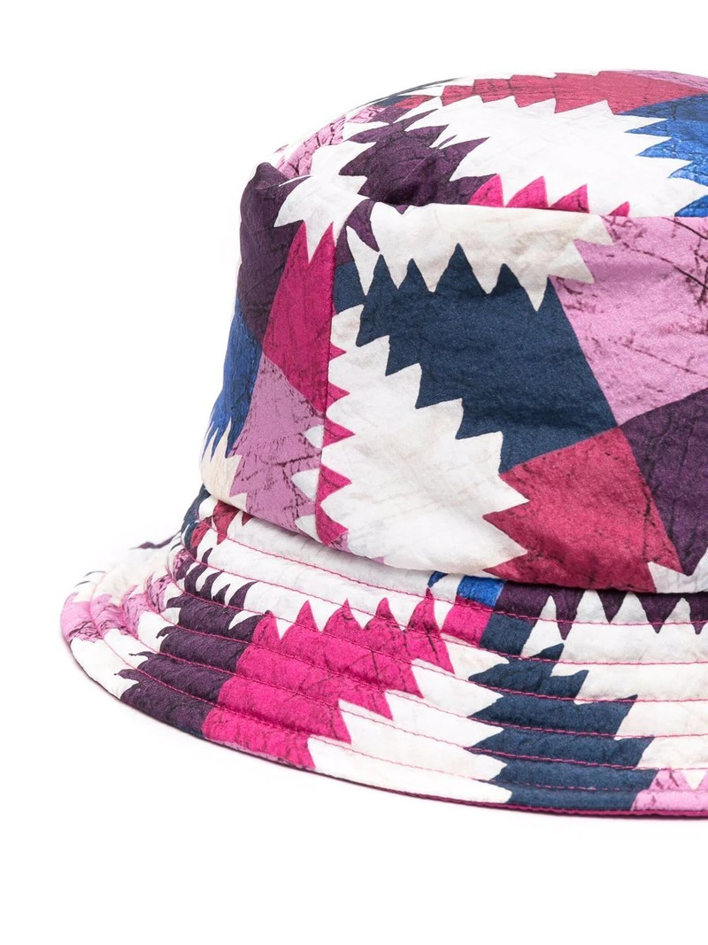 Isabel Marant colour block-print bucket hat outlook