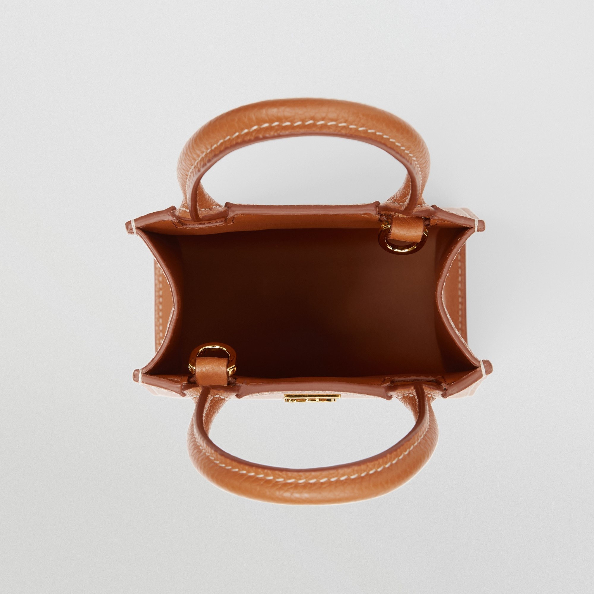 Grainy Leather Micro Frances Tote - 5