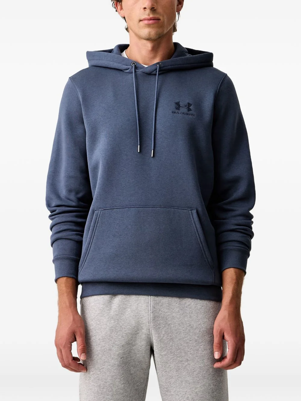 Icon logo-embroidered drawstring hoodie - 1