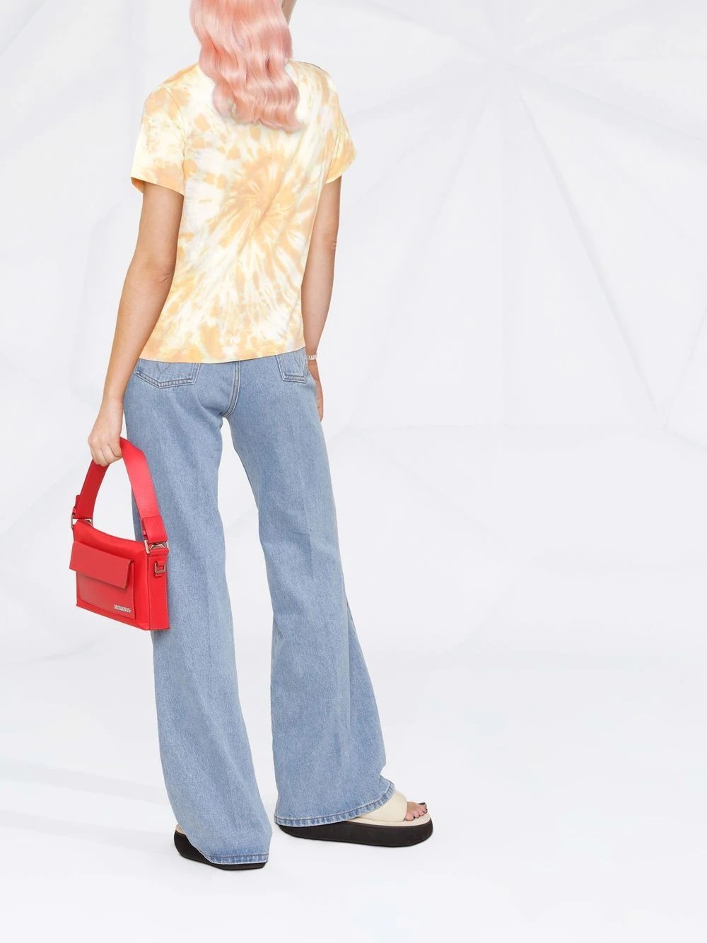 logo-print tie-dye T-shirt - 4