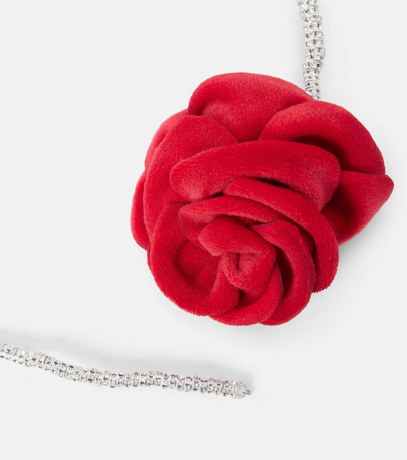 MAGDA BUTRYM Floral-appliqué embellished necklace outlook