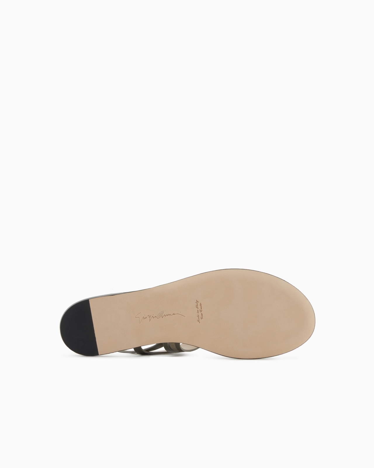 LEATHER AND SUEDE FLAT THONG SANDALS - 6