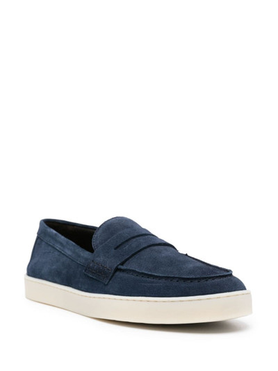 Canali suede slip-on loafers outlook