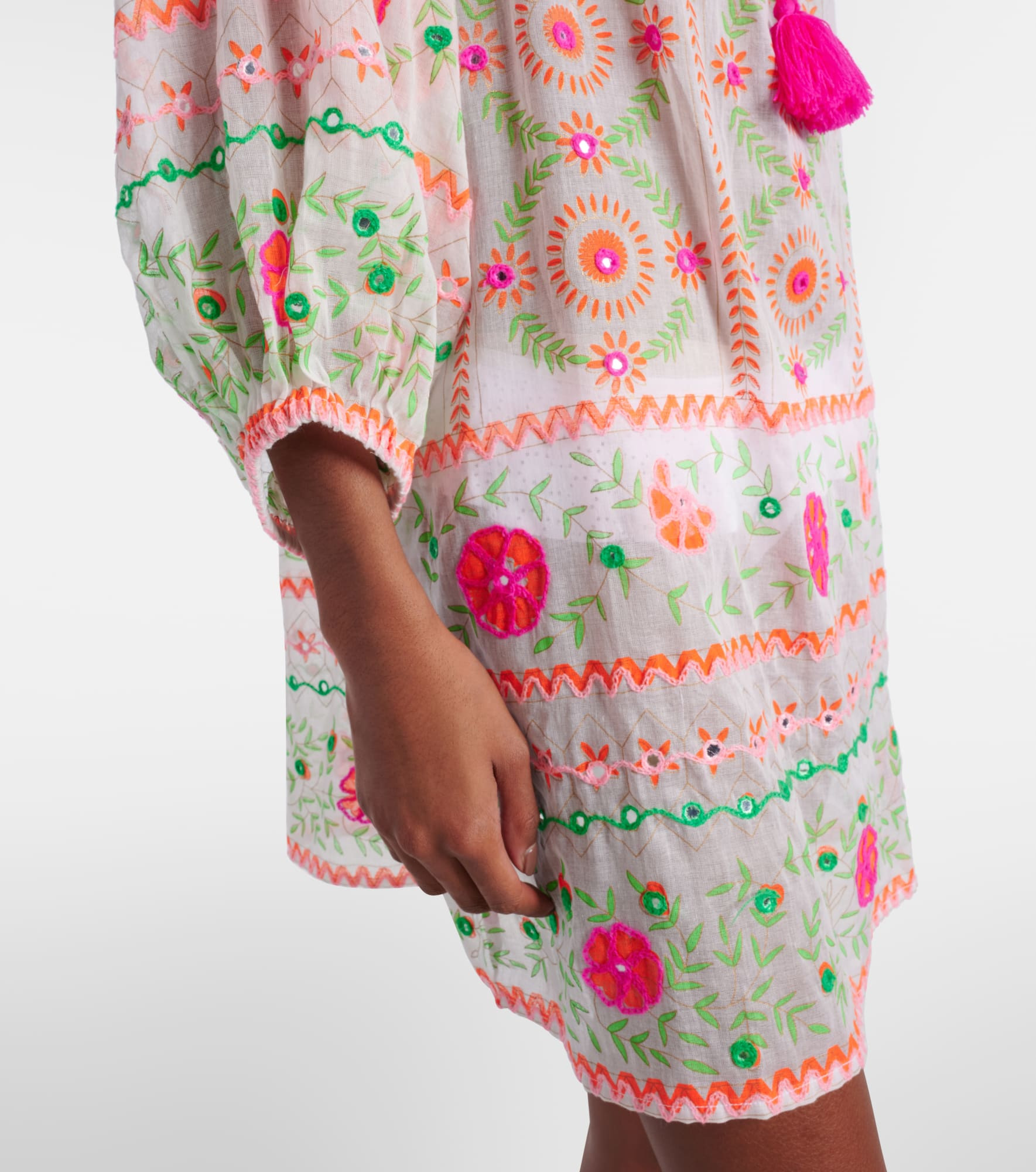 Printed cotton beach dress - 5