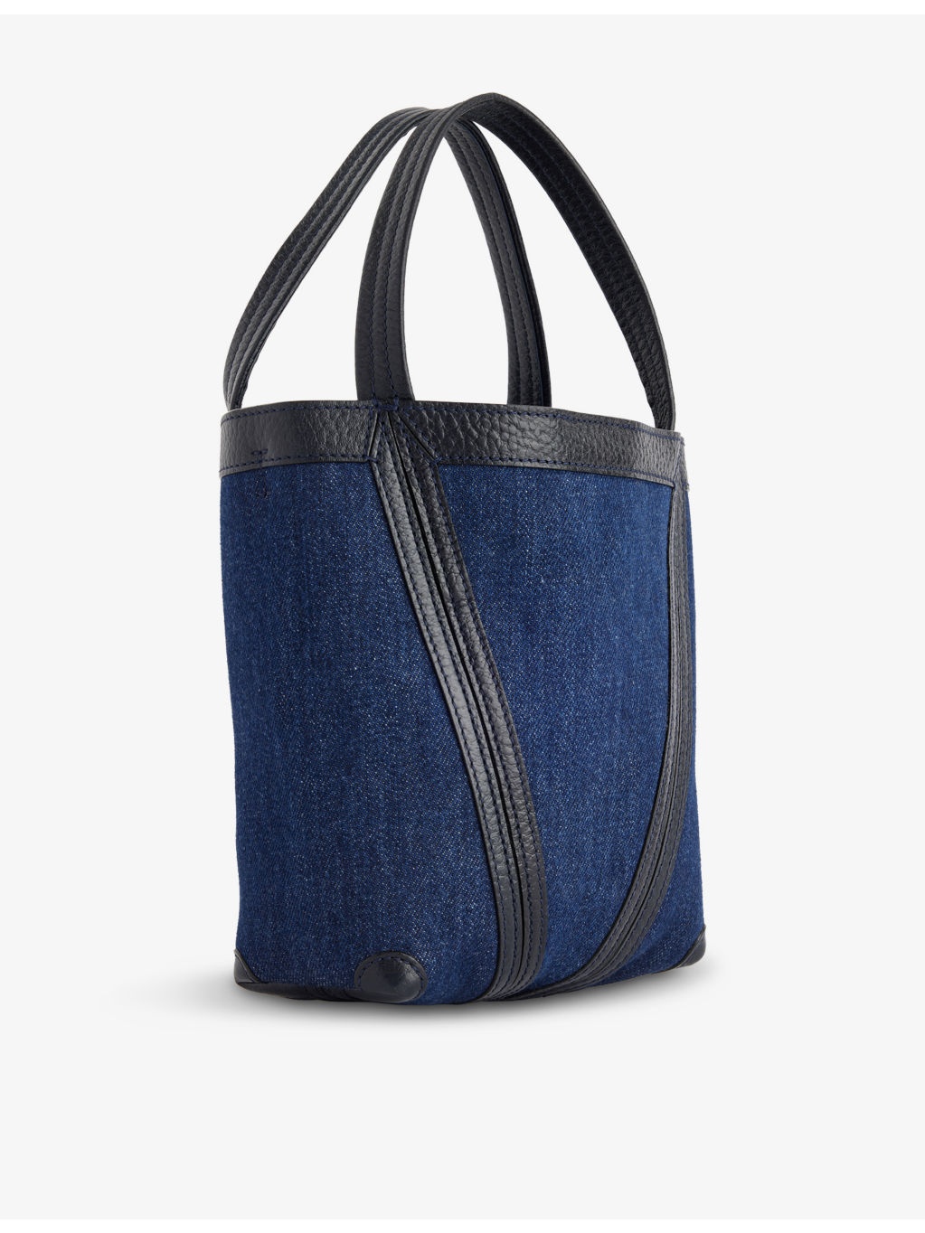 Spin Small Denim And Leather Tote Bag - 4