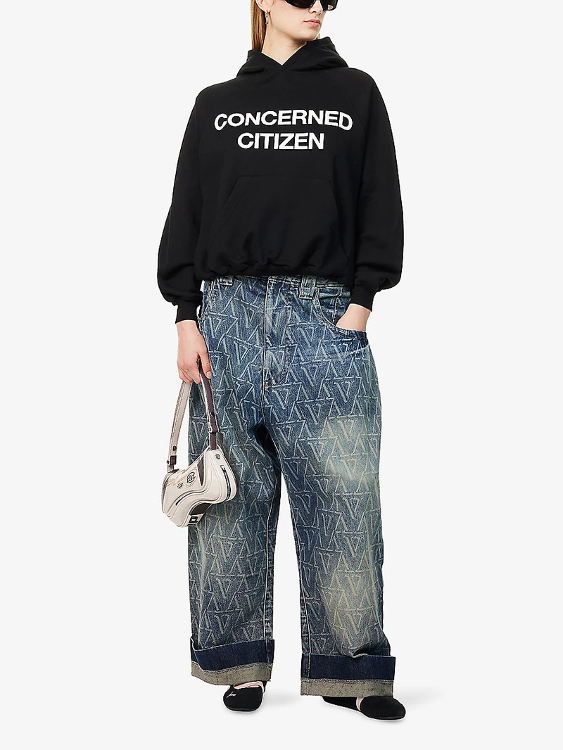 Praying Concerned Citizen Relaxed-fit Cotton-Jersey Hoody outlook