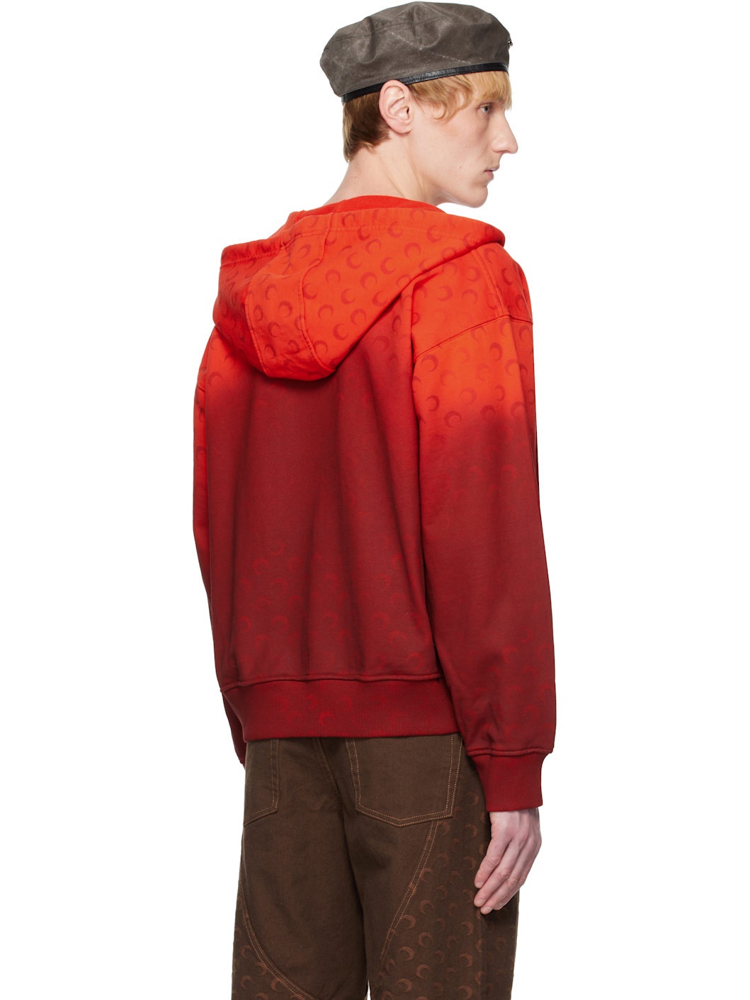 Red Moon Faded Fleece Zipped Hoodie - 3