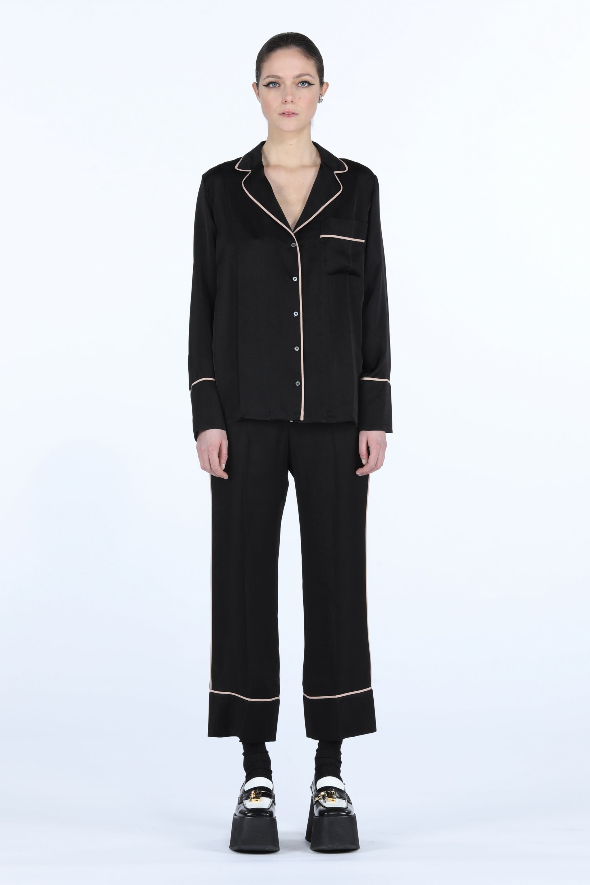 CONTRAST-TRIM SHIRT - 4