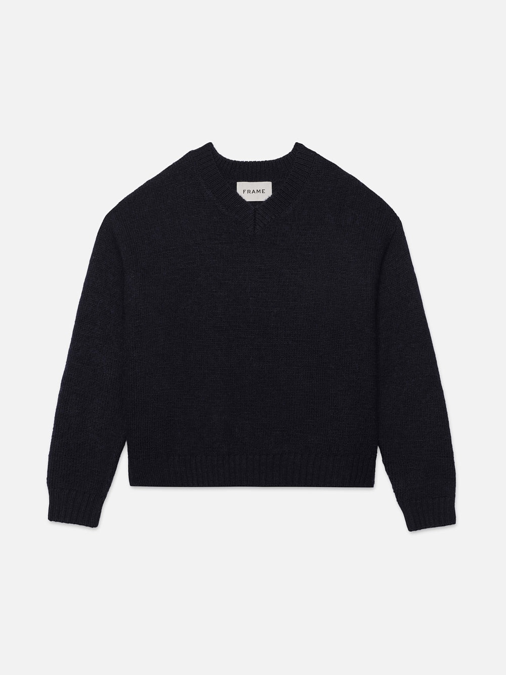 Chunky V-Neck Sweater in Navy - 1
