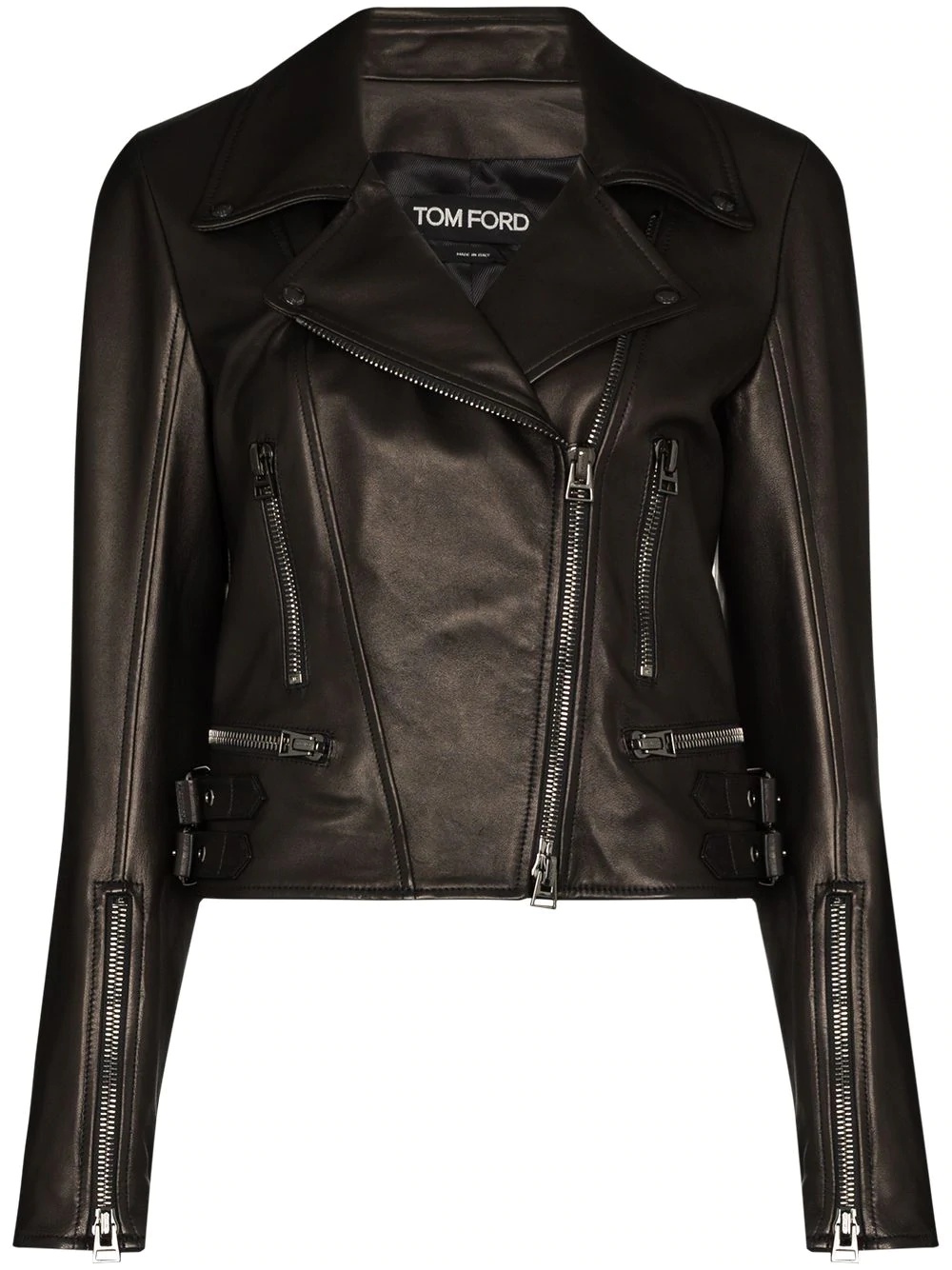 leather biker jacket - 1