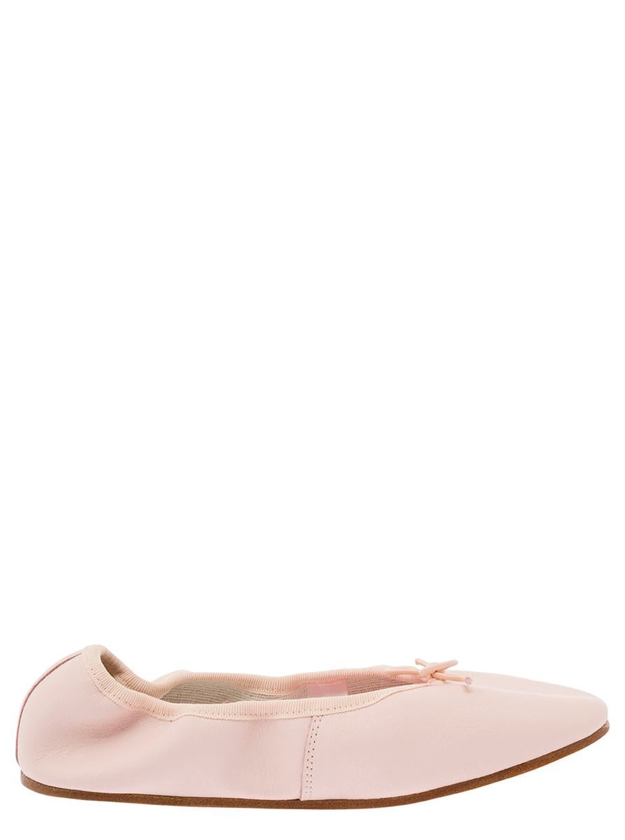 REPETTO 'SOFIA' PINK BALLET FLATS WITH RIBBON IN LEATHER WOMAN - 3