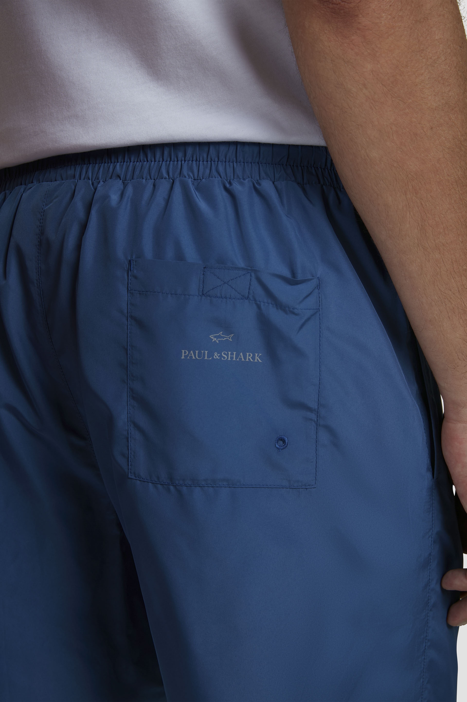 SWIM SHORTS WITH REFLECTIVE LOGO PRINT - 4